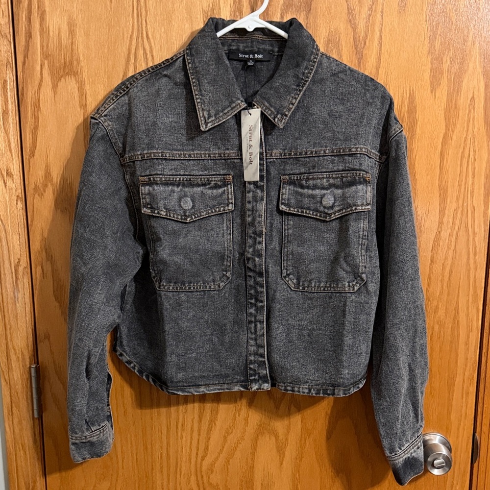 Strut & Bolt Black Washed Denim Jacket